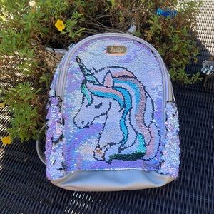 Justice unicorn flip sequin mini backpack